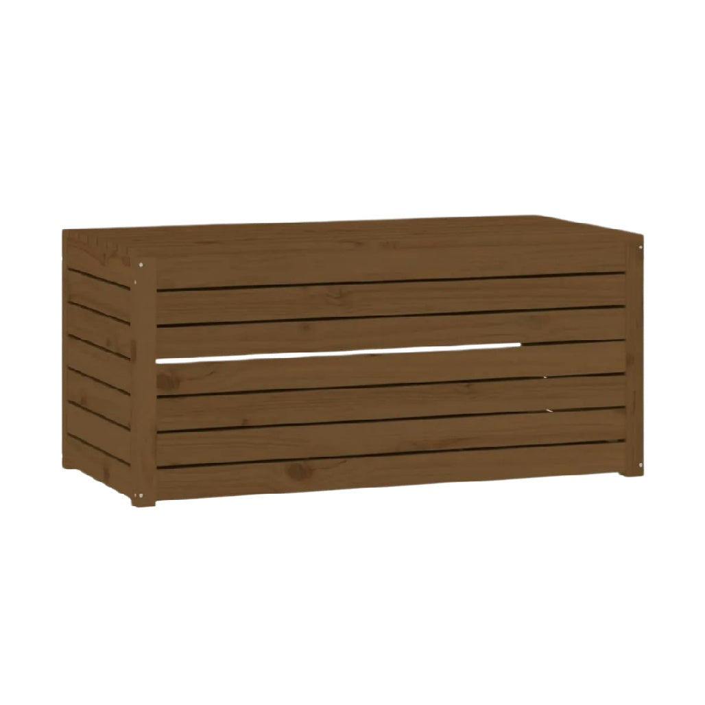 Banc de rangement en bois avec designs en lattes pour intérieur - 120 x 60 x 45
