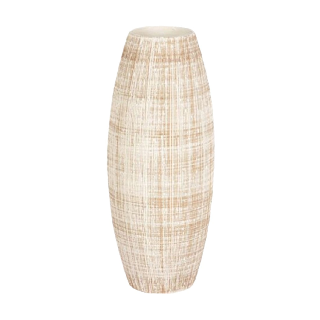 Vase décoratif en céramique pour intérieur contemporain - 12 x 12 x 30