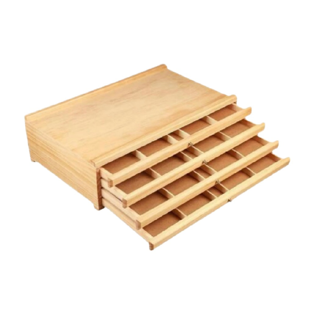 Tiroir de rangement en bois destiné à organiser des fournitures de bureau - 30 x 25 x 10